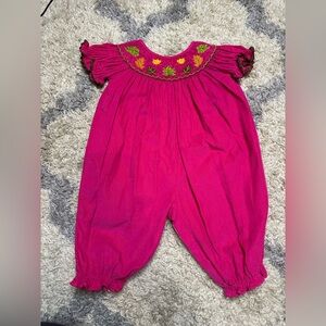 Pink Fall Embroidered Jumper